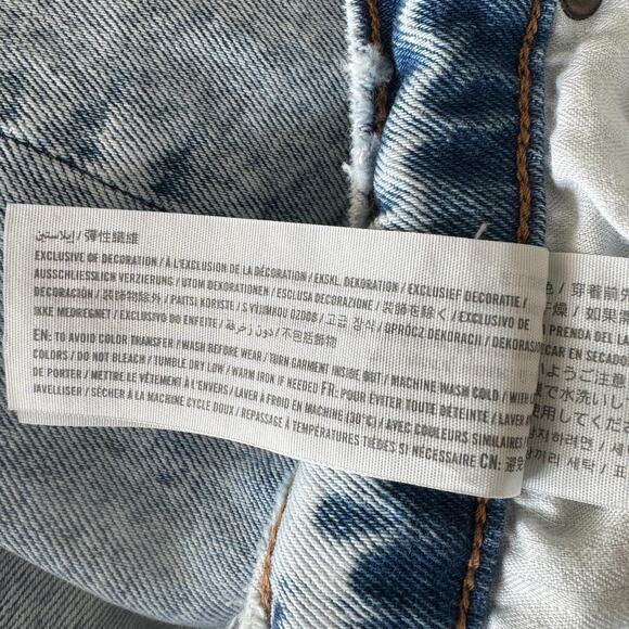 Abercrombie & Fitch 27/4R Boyfriend Jeans Mid-Rise Distressed Frayed Hems Blue - Picture 9 of 10